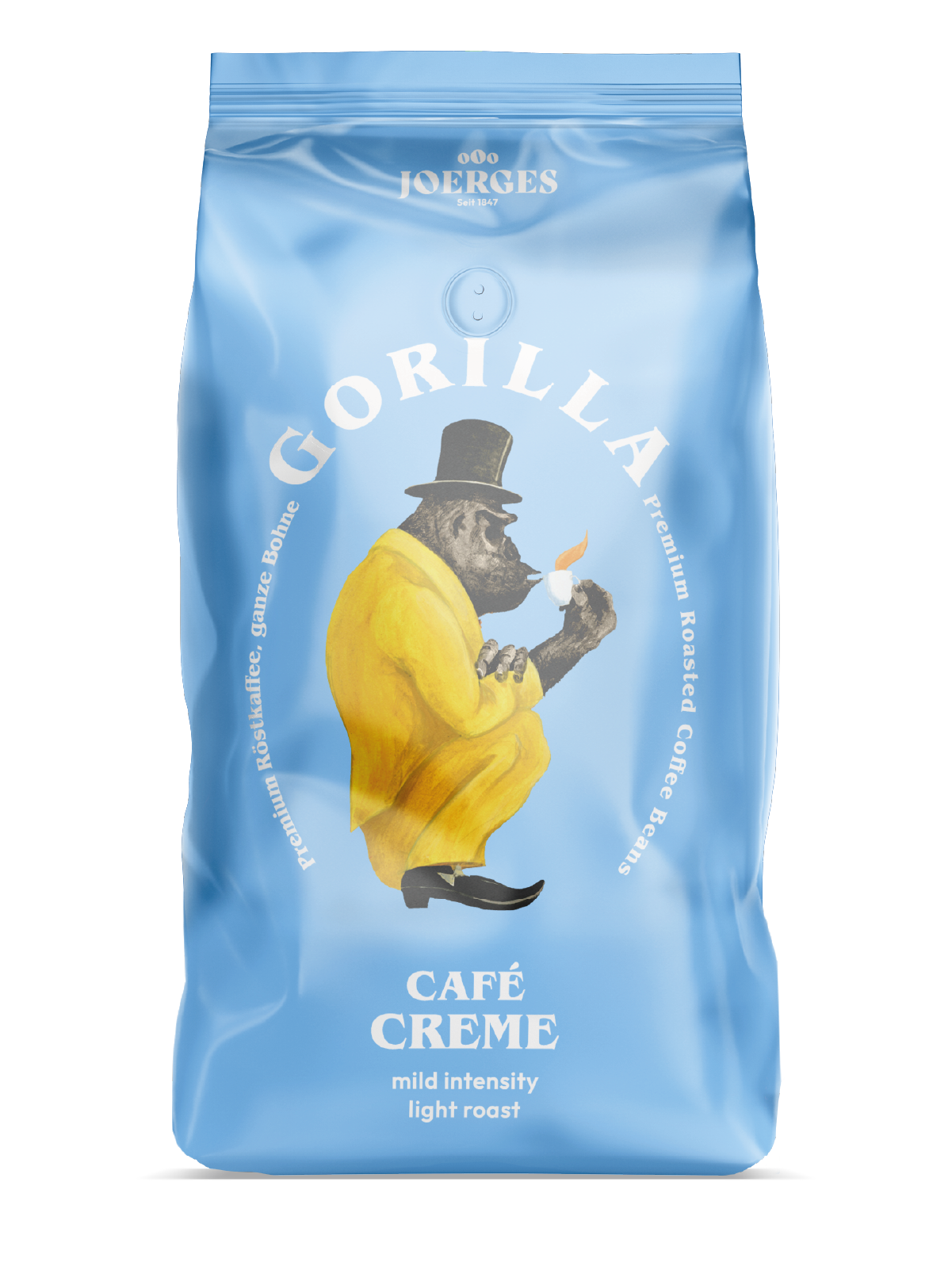 Gorilla Café Creme Kaffee 1kg ganze Bohnen für Vollautomaten
