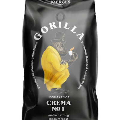 Gorilla Espresso Crema No.1 Kaffee 1kg ganze Bohnen 100% Arabica
