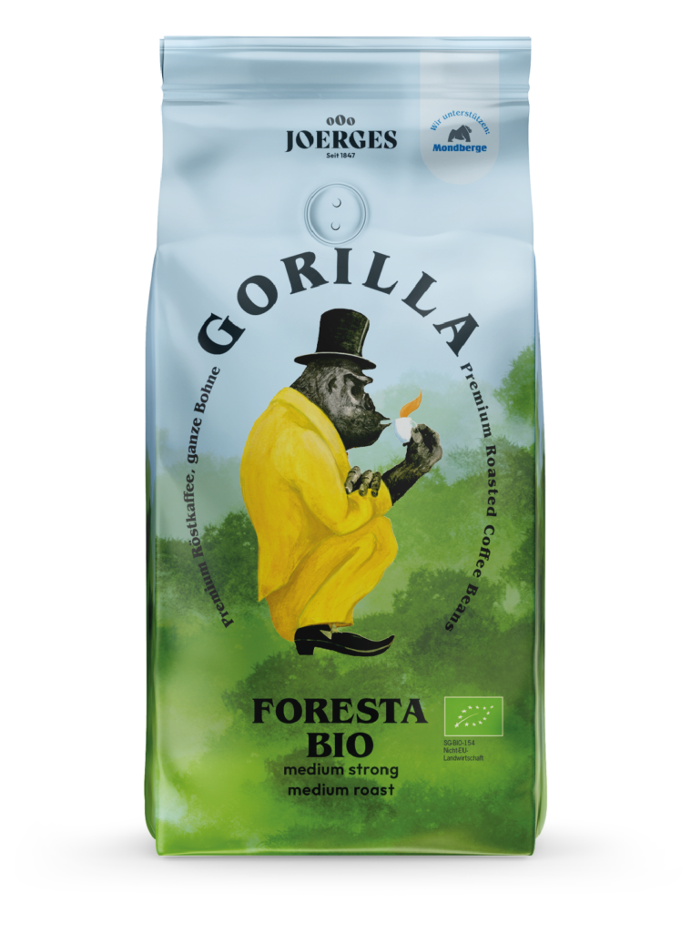 Gorilla Foresta BIO 1kg ganze Bohnen 100 % Arabica Mondberge