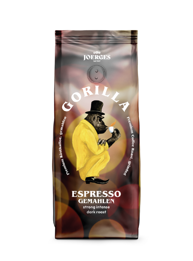 Gorilla Espresso gemahlen 500g Kaffee mit Aromaschutzventil