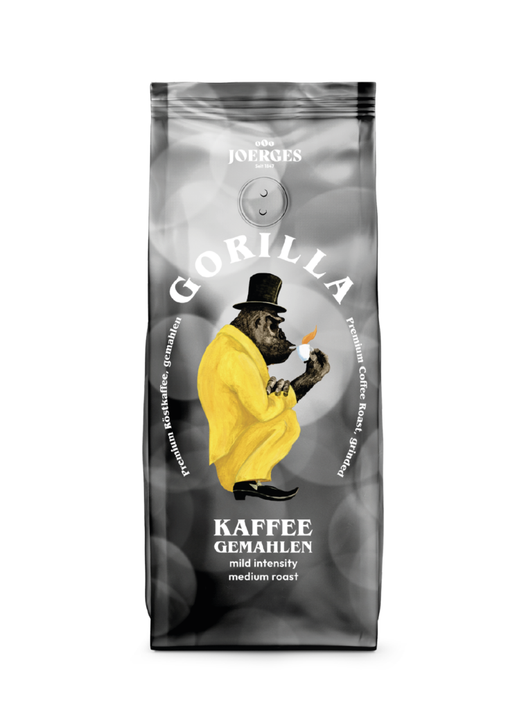 Gorilla Kaffee gemahlen 500g Filterkaffee mit Aromaschutzventil