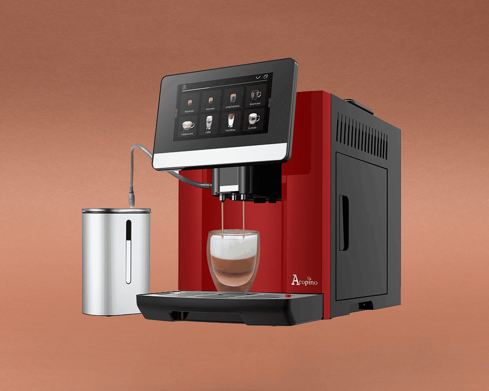 Acopino Barletta Kaffeevollautomat Rot mit ONE-TOUCH-Display