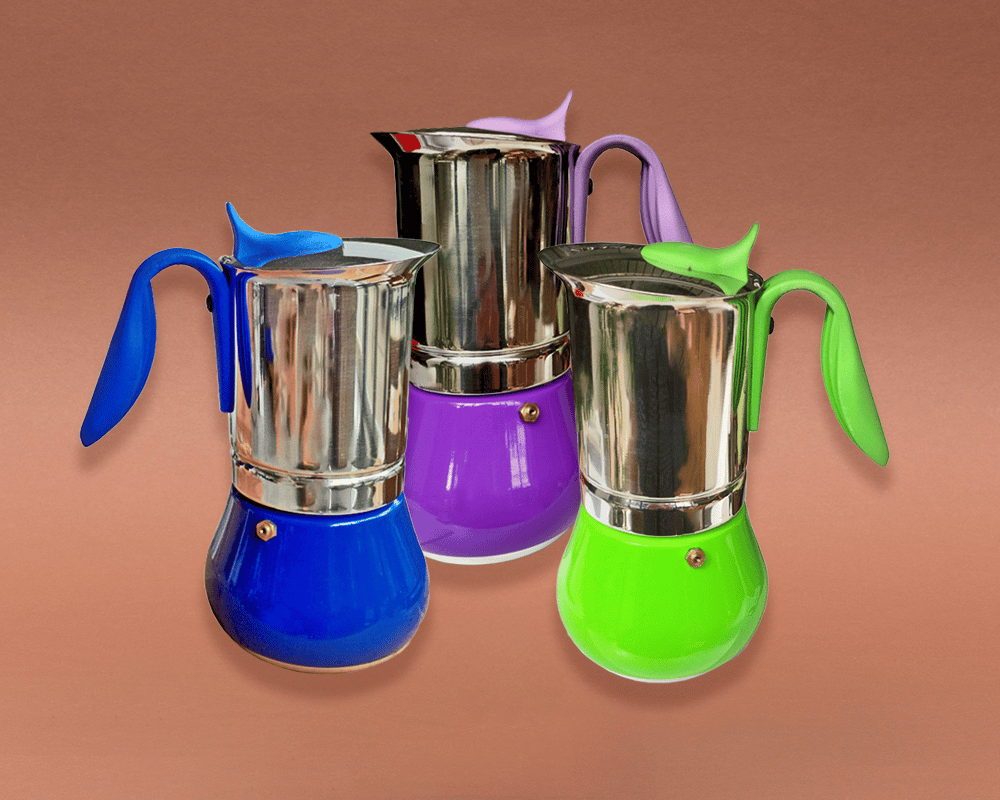 G.A.T. Allegra Espressokocher Mokkakocher für 10 Tassen verschiedene Farben