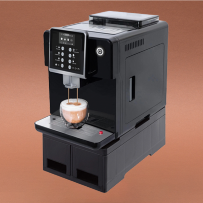 Acopino Clivia OFFICE One Touch Kaffeevollautomat mit Milchsystem schwarz