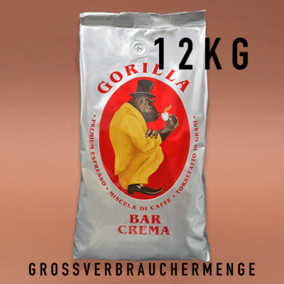 Gorilla Espresso Bar Crema 12kg ganze Bohnen für Ihr Büro & Geschäft