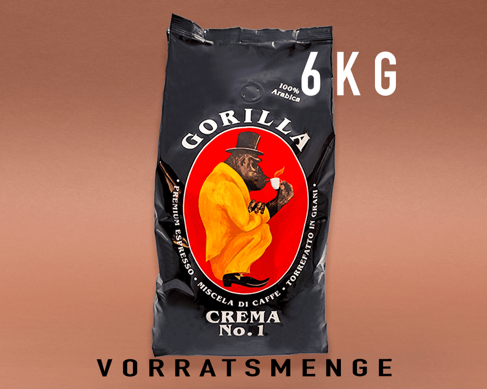 Gorilla Espresso Crema No.1 Arabica 6kg ganze Bohnen Sparpaket