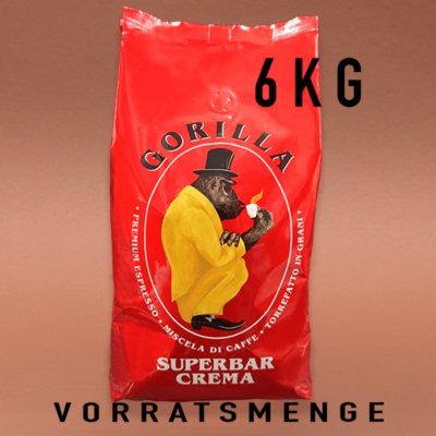Gorilla Espresso Super Bar Crema 6kg ganze Bohnen Vorratsmenge