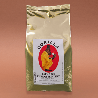 Gorilla Espresso Entkoffeiniert 1kg ganze Bohnen