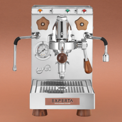 BFC Experta Espressomaschine Siebträger mit Brühgruppe E61 Holzfinish