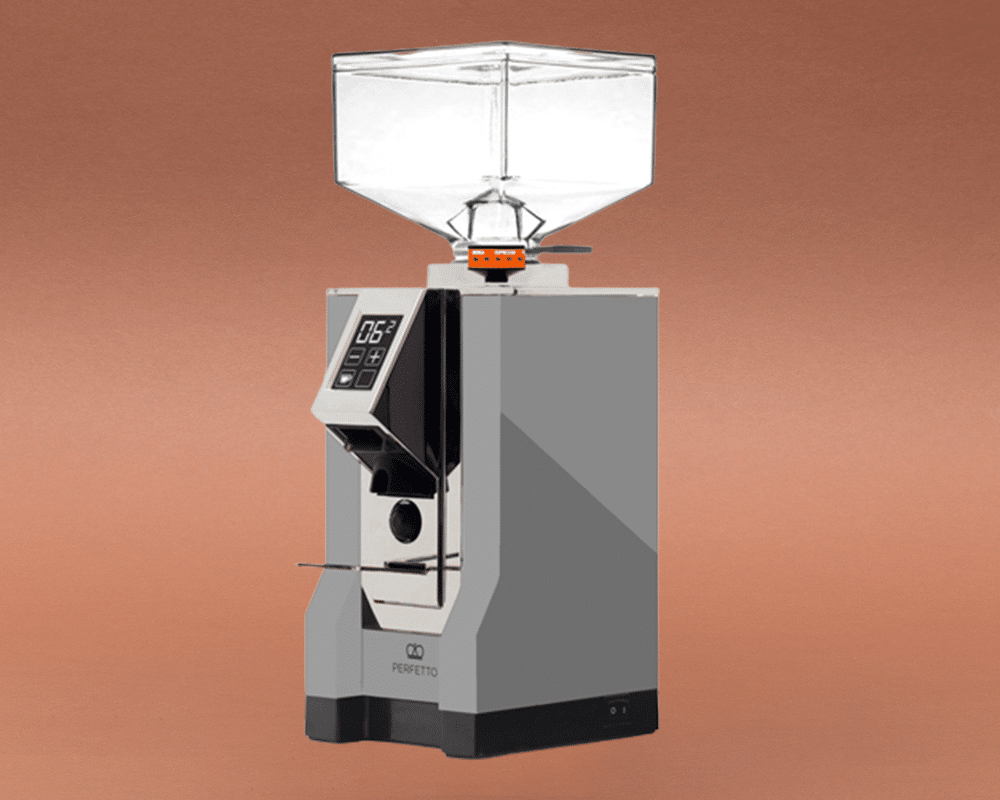 Eureka Mignon Perfetto On-Demand Espresso Kaffeemühle mit Timer Grau