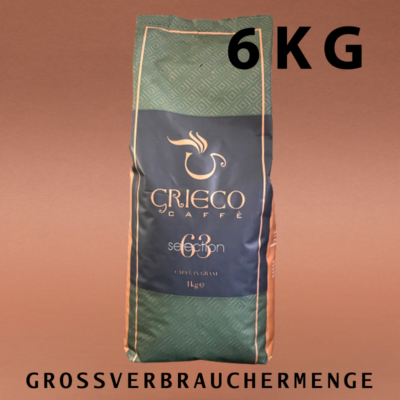 Griego Caffé Selection 63 Espresso Kaffeebohnen aus Matera 6kg Sparset