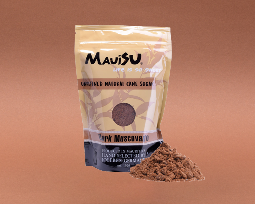 MauiSU Rohrohrzucker Dark Muscovado 500g naturbelassener unraffinierter Rohrzucker