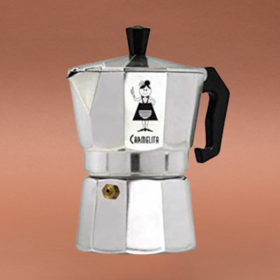 Carmelita Espressokocher 9 Tassen Mokka Kanne Herdkocher Made in Italy