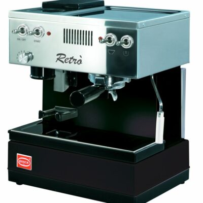 Quickmill Modell 0835 Retro Siebträger Schwarz Espressomaschine mit Mühle