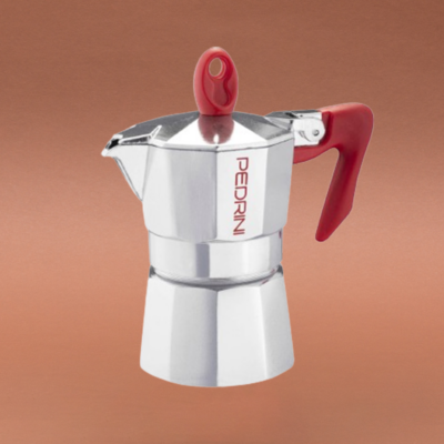 Pedrini Espressokocher 6 Tassen Mokka Kanne Herdkocher Made in Italy
