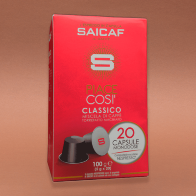 Saicaf Piace Cosi Classico 20 Kapseln NESPRESSO® Maschinen kompatibel