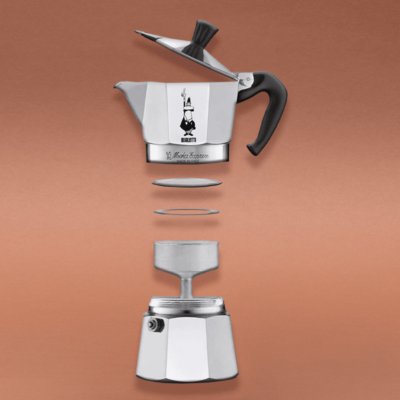 Bialetti Moka Express Espressokocher Herdkocher 2 Tassen Kaffeebereiter