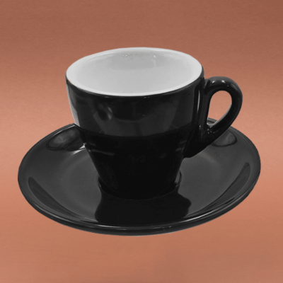 Nuova Point Milano 65ml farbige Espresso Tasse SCHWARZ Dickwandig