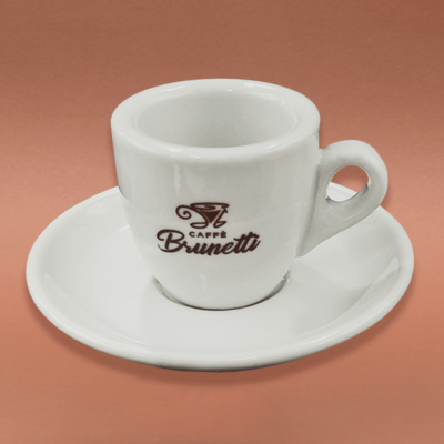 Caffé Brunetti Espresso Tasse Dickwandig mit Untertasse Nuova Point Palermo