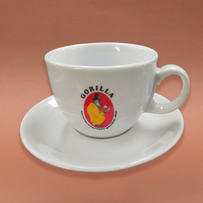 Gorilla Cappuccino Tasse mit Untertasse