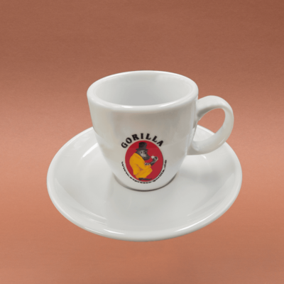 Gorilla Dickwandige Espresso Tasse mit Untertasse