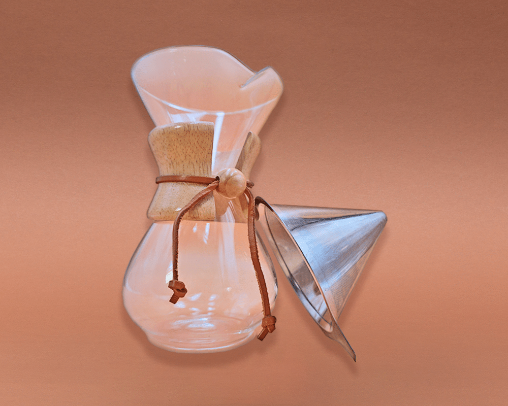 Kaffeezubereiter Kaffeekaraffe mit Edelstahl-Dauerfilter bis zu 6 Tassen – Bild 2