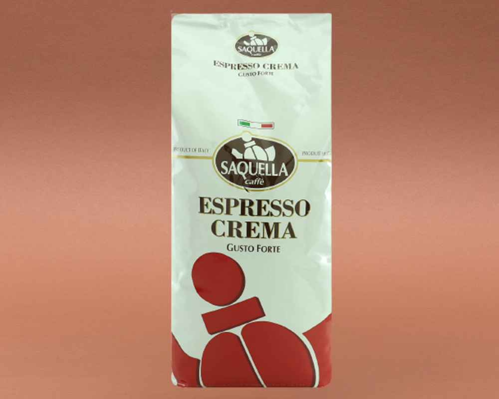 Saquella Espresso Crema 1kg Kaffee ganze Bohnen