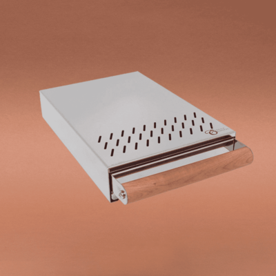 Sudschublade für Espressomaschinen Abschlagkasten mit Holzgriff 200 x 300 x 55 mm