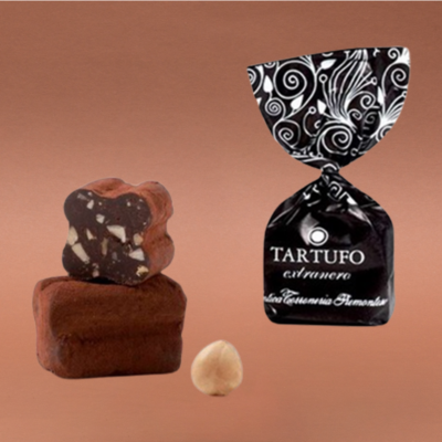 Tartufo Extra Nero Zartbitter Torroneria Piemontese Schokoladentrüffel 14g