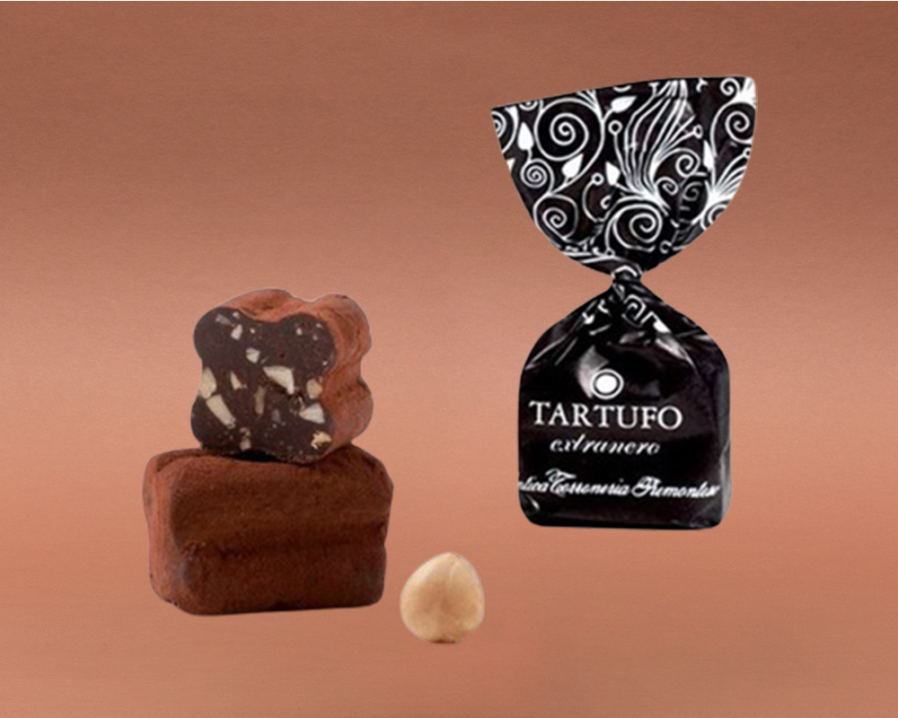Tartufo Extra Nero Zartbitter Torroneria Piemontese Schokoladentrüffel 14g